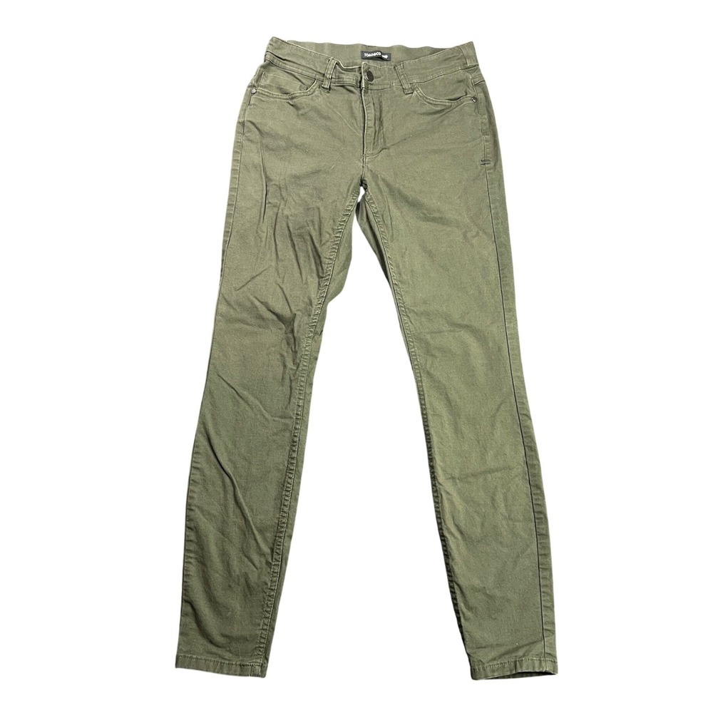 Toad&Co Women's 4 Earthworks 5 Pocket Skinny Pant Olive Green Cotton‎ Stretch